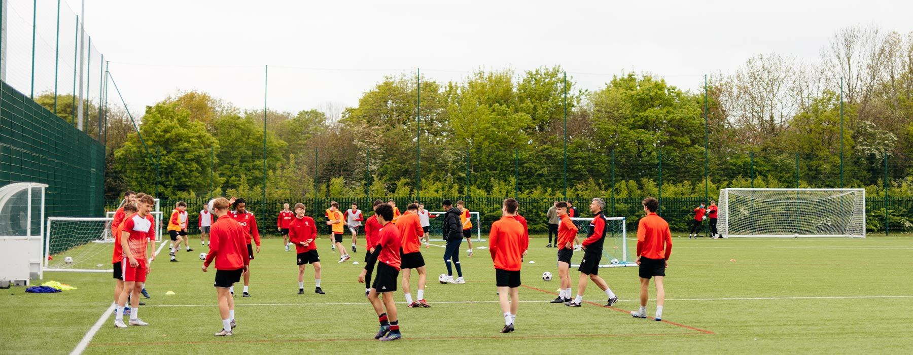 Lincoln City Youth Academy football training at Riseholme College