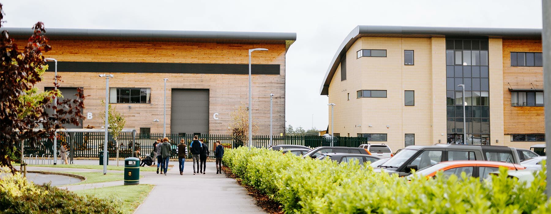 Riseholme students walking to Engineering block