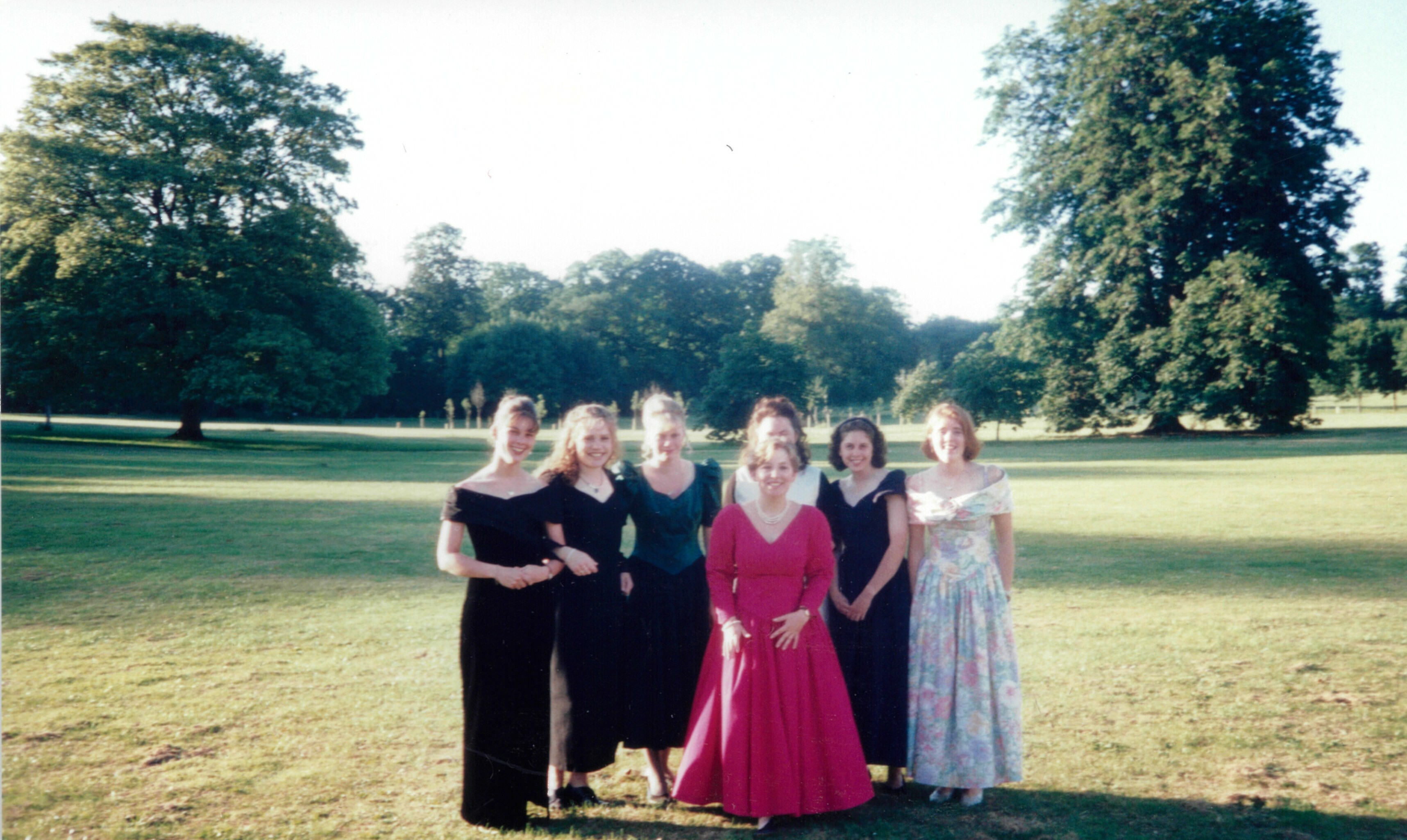 Julie with friends at the Summer Ball 1995