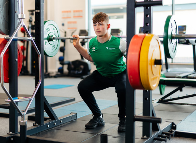 Weight training at the Riseholme College gym